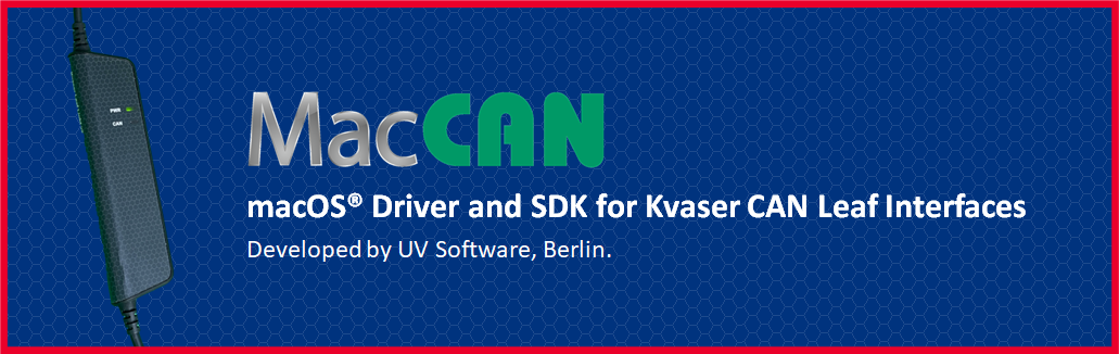 macOS® Driver and SDK for CAN Leaf Interfaces from Kvaser